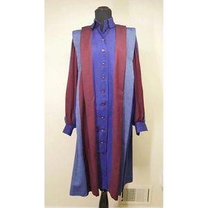 Leo Chevalier for Brodkin Vintage 100% Wool Pleated Shirt Dress M